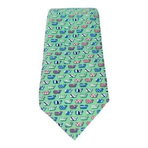 Vineyard Vines Kentucky Derby Whale Print Silk Tie Made USA